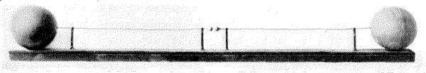 The first spark gap oscillator built by Heinrich Hertz around 1886