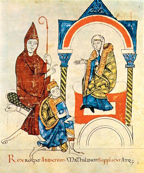 Heinrich asks Mathilde and his godfather Abbot Hugo von Cluny for mediation