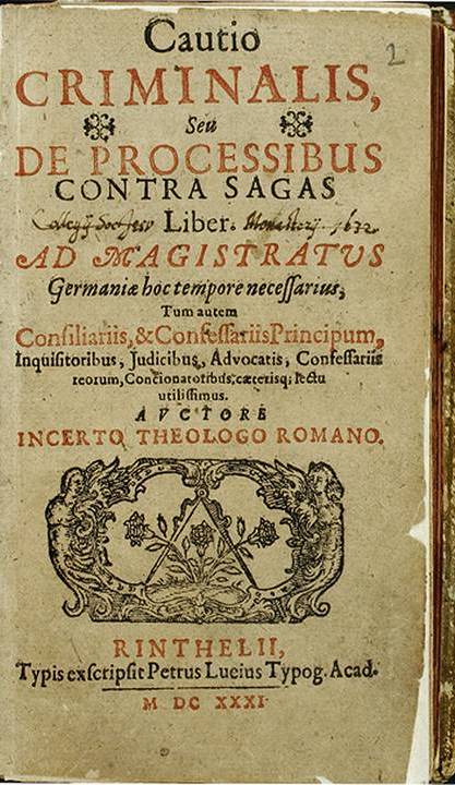 First printing of the Cautio Criminalis 1631