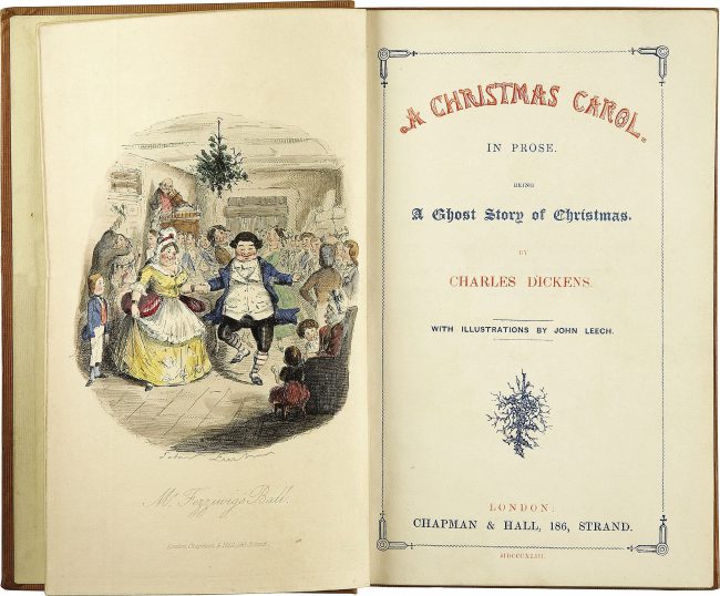 Title page of the first edition of A Christmas Carol, 1843