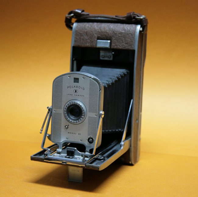Polaroid Model 95, the company's first instant camera introduced in 1948, Edwin Land