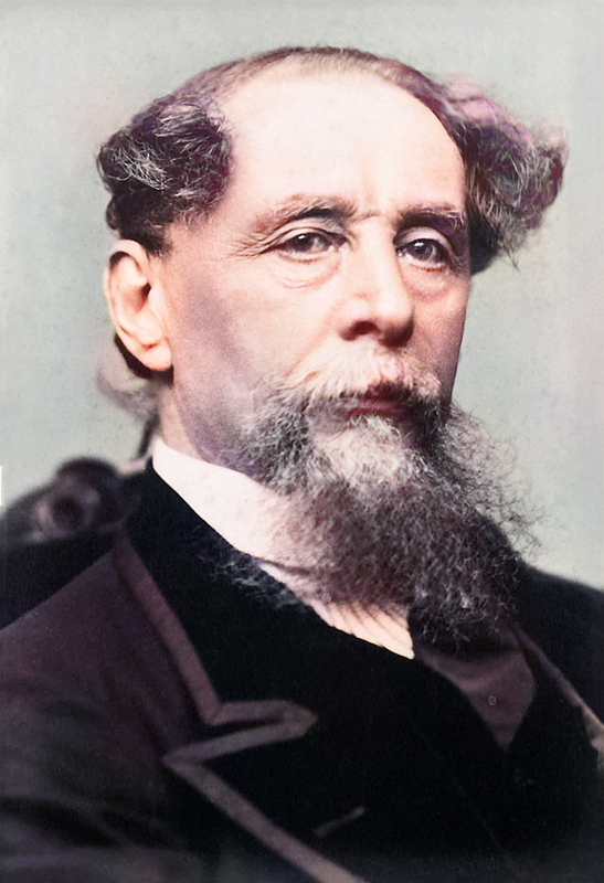 Charles Dickens (1812-1870), photo by Jeremiah Gurney, c. 1867/68, colorized