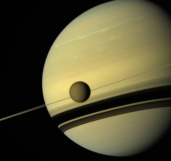 Saturn and Titan - May 6 2012, NASA/JPL-Caltech/SSI/Kevin M. Gill, CC-BY-2.0