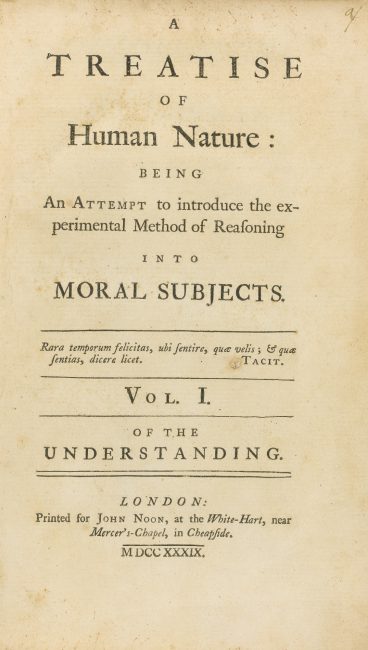 A Treatise of Human Nature by David Hume (1739)
