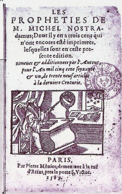 An edition of Nostradamus Centuries from the year 1589