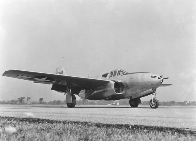 Bell P-59A taking off