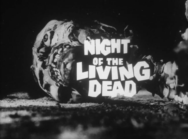 Screenshot from the trailer for the film Night of the Living Dead (1968).