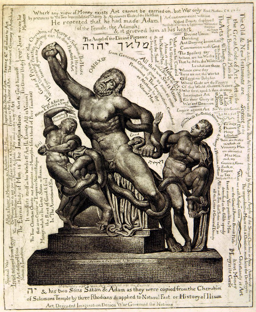 William Blake, Laocoön print, c. 1820