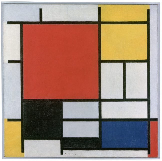 Composition with red, yellow, blue and black, 1921, Gemeentemuseum Den Haag
