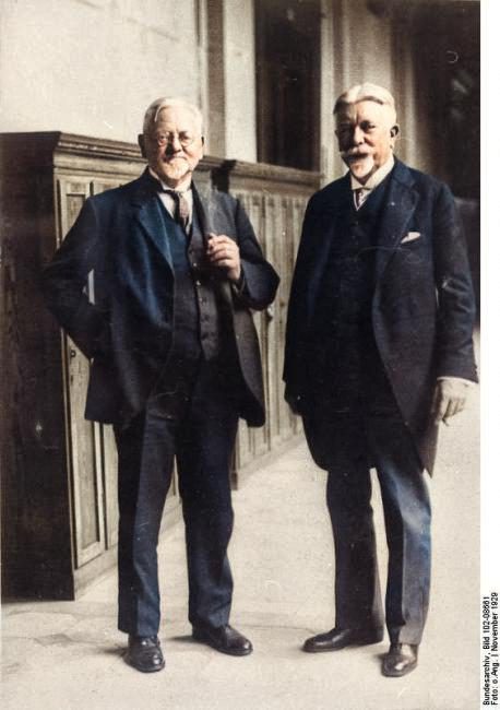 August von Parseval (left) with Johann Schütte, 1929