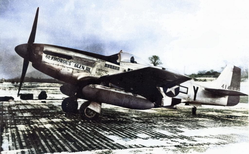 P-51D-20NA, Glamorous Glen III, is the aircraft in which Yeager achieved most of his aerial victories.