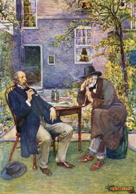 'Carlyle and Tennyson talked and smoked together.' by J. R. Skelton, 1920. Carlyle on Tennyson: "I do not meet, in these late decades, such company over a pipe!"