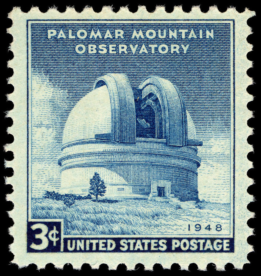 Palomar Mountain Observatory 3-cent 1948 issue U.S. stamp.