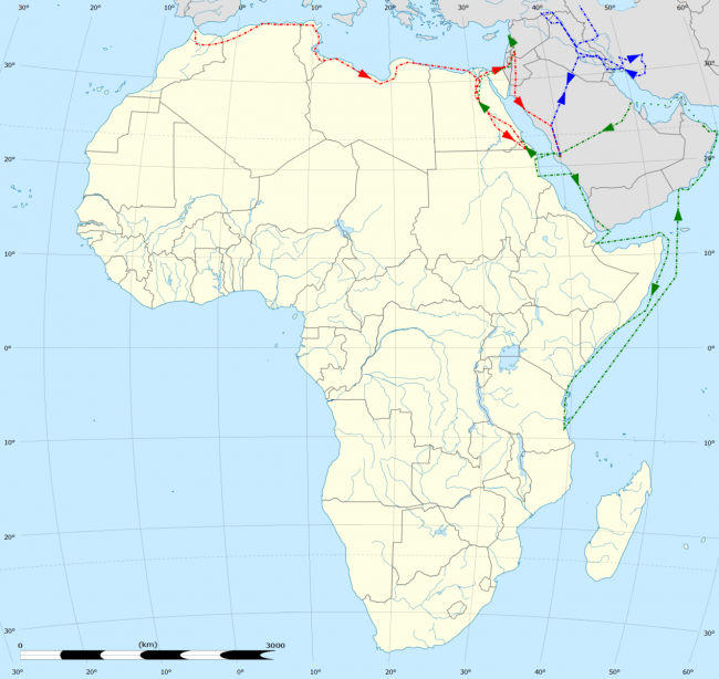 Ibn Battuta Itinerary 1325-1332 (North Africa, Iraq, Persia, the Arabian Peninsula, Somalia, Swahili Coast)