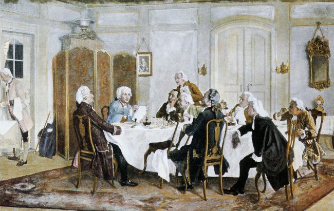 Kant and his table companions, painting by Emil Doerstling (1892/93)