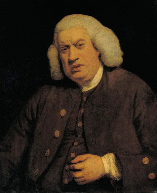 Portrait of Samuel Johnson commissioned for Henry Thrale's Streatham Park gallery