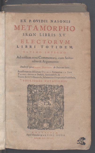 P. Ovidii Nasonis Metamorphoseon libris XV
