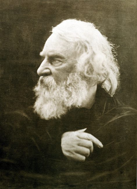 Henry Wadsworth Longfellow photographed by Julia Margaret Cameron in 1868