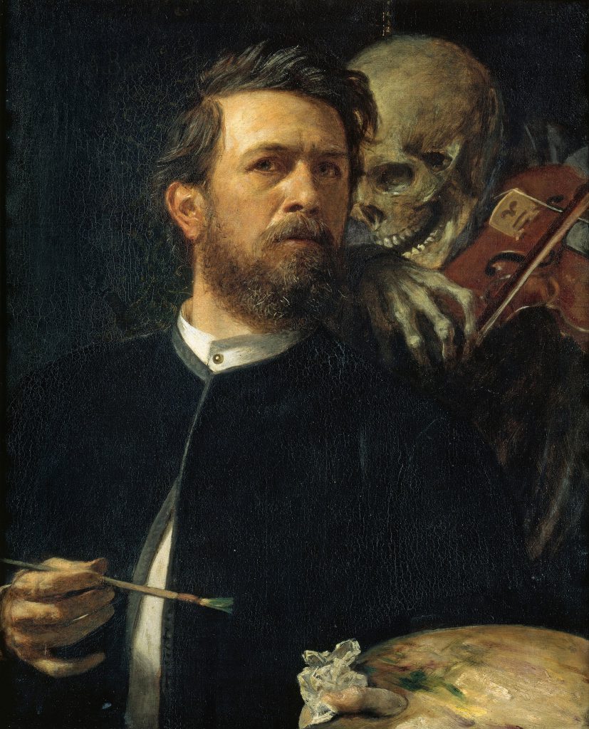 Arnold Böcklin (1827 - 1901), „Selbstbildnis mit fiedelndem Tod“, 1872