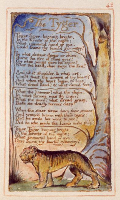 William Blake, The Tyger from Songs of Experience (1793-95)