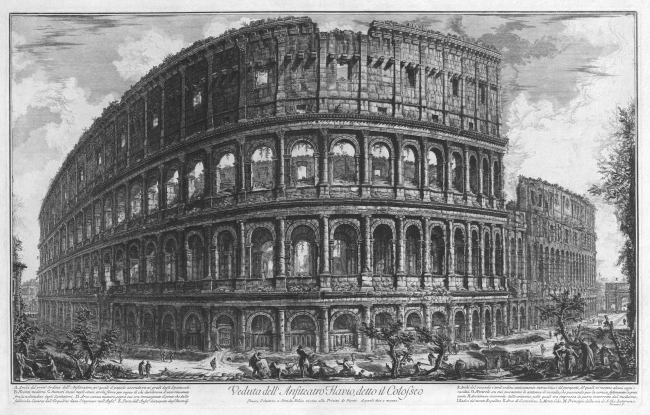 Giovanni Battista Piranesi, The Colosseum, etching, 1757